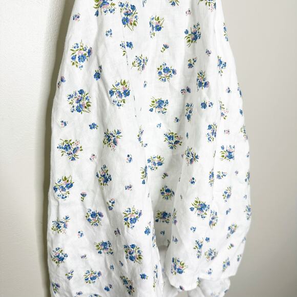 Reformation Womens Emilia Mini Dress Off The Shoulder Floral Linen White Size 4 - Picture 5 of 9